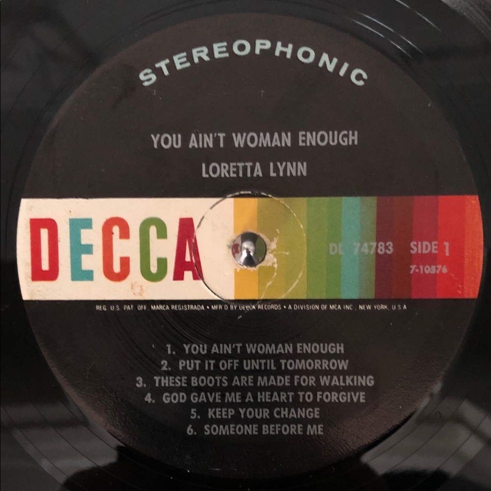 Loretta Lynn "You Ain't Woman Enough" Vinyl Record